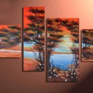 Excellent 100% Hand-painted Modern Abstract Landscape Canvas Art Wall Decor Oil Painting LA4-040