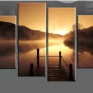 Handpainted 4-piece Landscape Oil Painting on Canvas for Wall Decor by Professional Artist LA4-049