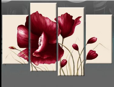 Museum Quality! Hand-painted Modern Wall Decor Flower Canvas Art Oil Painting FL4-101