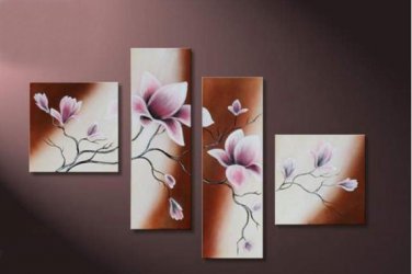 High Quality Hand-Painted Abstract Flower Oil Painting On Canvas for Wall Decoration FL4-118