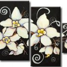 Contemporary Handpainted Group Plum Blossom Oil Painting on Canvas for Wall Decor FL4-125