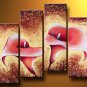 Professional Hand-painted Modern 4-piece Flower Canvas Oil Painting for Wall Decor FL4-145