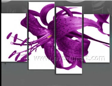 Framed Modern Flower Oil Painting on Canvas FL4-102