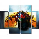 Framed Flower Oil Painting Vaseon Canvas FL4-107