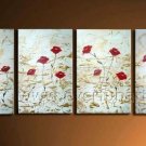 Framed Red Flower Oil Painting for Home Decor FL4-112