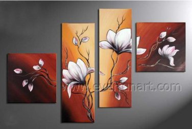 Stretched!! Flower Oil Painting on Canvas FL4-117