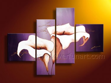 Ready to Hang Canvas Art Flower Oil Painting FL4-119
