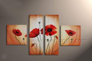 Framed!! Flower Oil Painting on Canvas for Decor FL4-128