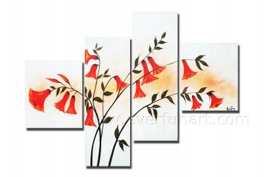 Ready to Hang!! Modern Flower Oil Painting on Canvas FL4-129