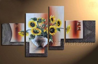 Home Decorativve Flower Oil Painting on Canvas (+Framed) FL4-139