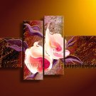 Modern Wall Art Flower Oil Painting on Canvas (+Framed) FL4-141