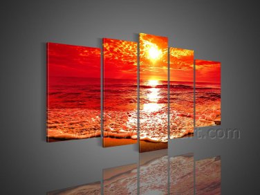 Modern Home Decor Seascape Oil Painting (+Framed) SE-190