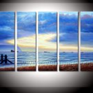 Beautiful Light on Canvas of Seascape Painting (+Framed) SE-196