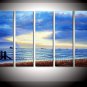 Beautiful Light on Canvas of Seascape Painting (+Framed) SE-196