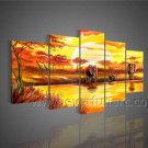 100% Hand Painted Landscape Africn Art (+Framed) AR-094