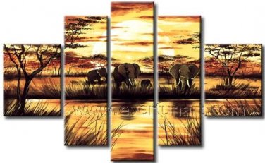 Hot Sale! Modern African Art Oil Painting for Decor (+ Frame) AR-108