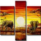 100% Hand Painted African Art Oil Painting (+ Frame) AR-113