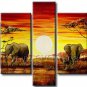 100% Hand Painted African Art Oil Painting (+ Frame) AR-113