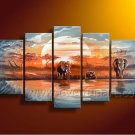 African Art Oil Painting on Canvas for Home Decor (+ Frame) AR-121