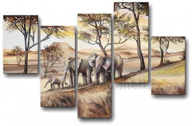 100% Hand Painted African Art Canvas Painting (+ Frame) AR-126