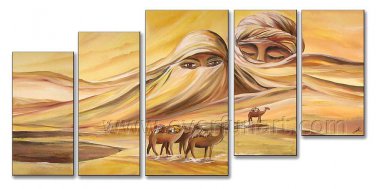 Huge Wall Decor African Art Oil Painting on Canvas (+ Framed) AR-132