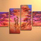 100% Hand Painted Canvas Art African Oil Painting (+ Framed) AR-141