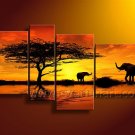Huge Wall Decor African Art Oil Painting on Canvas (+ Framed) AR-154