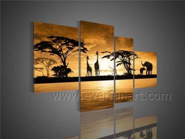 Modern Large Size Wall Decor African Art Oil Painting (+Framed) AR-095