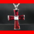 Ruby Cross Pendant