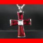 Ruby Cross Pendant