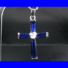 Sapphire cross Pendant
