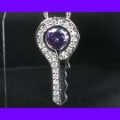Amethyst Key Pendant