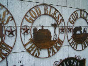 God Bless this Farm Scene Rustic Sign Farming Dairy