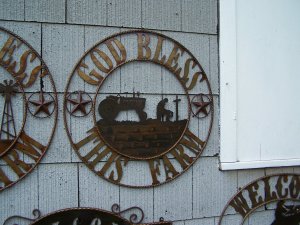 God Bless this Farm Scene Rustic Tractor Sign Farming Dairy