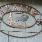 Elk Welcome Hunting Scene Rustic Sign Outdoorsmen Outdoor Decoration