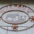 Cowboy Western Desert Welcome Scene Rustic Sign Rancher Ranch Ranching Decoration