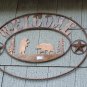 Bear Welcome Scene Rustic Sign Outdoor Cabin Hunting Outdoorsmen Lodge Decoration