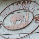Buffalo Welcome Scene Rustic Sign Outdoor Cabin Hunting Outdoorsmen Lodge Decoration Ranch Farm