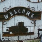 Farm Welcome Scene Rustic Sign Windmill Ranch Farmer Decoration Catterpiller