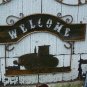Farm Welcome Scene Rustic Sign Windmill Ranch Farmer Decoration Catterpiller