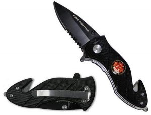 F.D. FIre Fighter Rescue Folder Spring Assist Knife