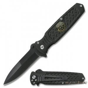 4 1/2" Closed Stilleto Style SWAT Spring Assist Knife
