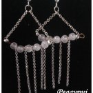 handcrafted Rose quartz earring