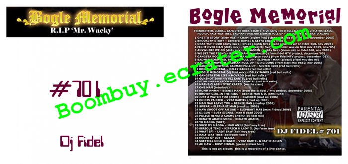 Dj Fidel: Bogle Memorial #701