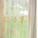 Embroidered Butterfly Sheer Panels - Light Yellow