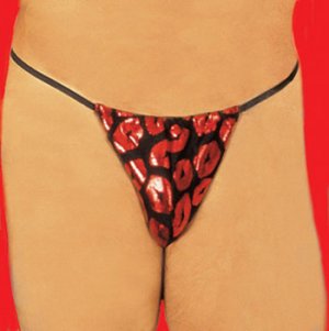 Lips Mens Pouch G-String One Size Fits All