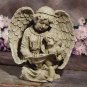 30797 Angel Reading With Cherub Birdfeeder