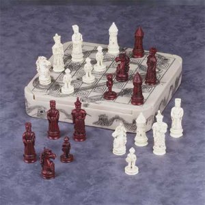 31351 Mandarin Ivory-Like Dragon Chess Set