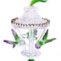 30307 Glass Sculpture Color Hummingbirds Carousel