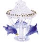 30308 Glass Sculpture Color Dolphins Carousel
